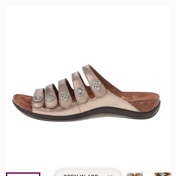 Dansko Woman's Janie Leather Pewter Metallic Summer Sandals Sz 10.5-11 - Picture 1 of 10